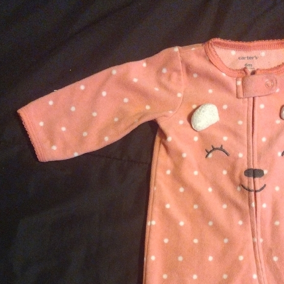 Carter's Pink Polka Dot Footie - Picture 3 of 5